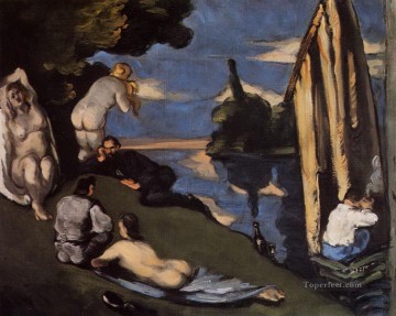 Pastoral o Idilio Paul Cezanne Desnudo impresionista Pinturas al óleo